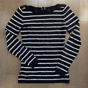 Striped Boatneck Sweater - Small